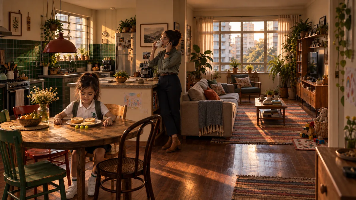 A morning in the Cavalcanti apartment in Perdizes.